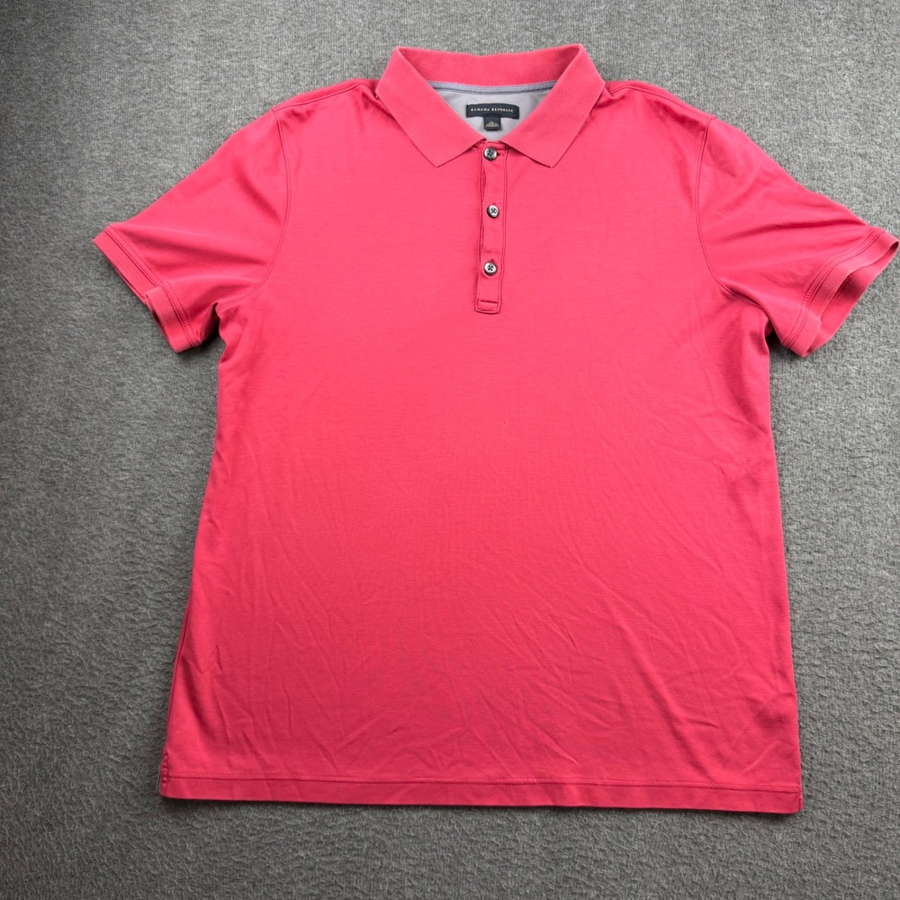 Banana Republic Polo Shirt Mens XL Pink Short Sleeve 100% Cotton Casual